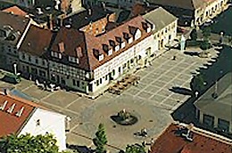 Marktplatz von oben - als wenn Sie ein Vögelchen wären